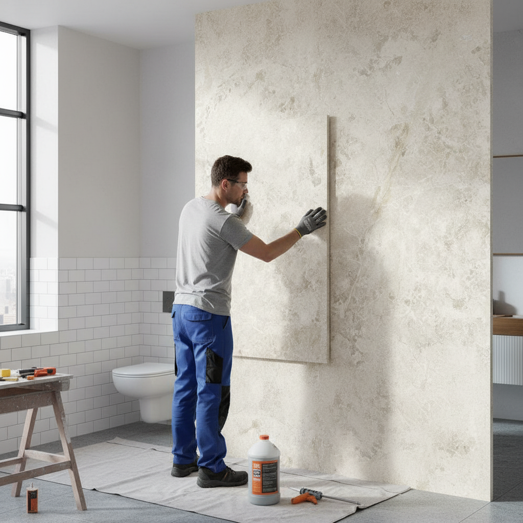 Premium Waterproof Wall Panelling 2650 x 1230mm with Marble Finish for Bathroom Upgrade