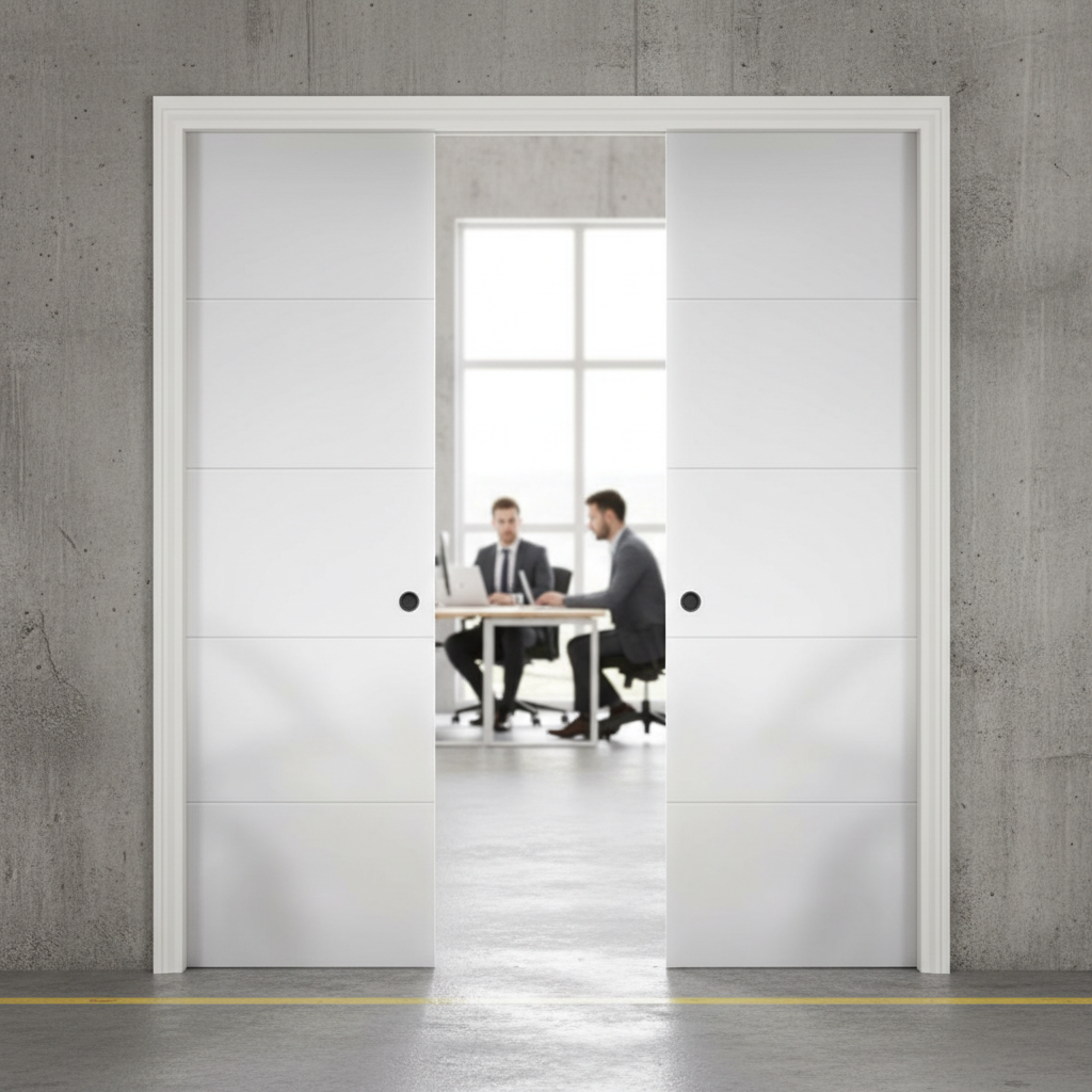 Premium Double Fire Rated Pocket Door Frame with High-Density Fire-Resisting Jambs and Easy Installation Features