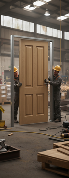 Premium 4 Panel Fire Door with Engineered Construction and Real Oak Veneer, Ideal for Safety and Aesthetic Appeal