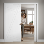 Premium Telescopic Pocket Door System - Modern Design with Complete Installation Kit and 15-Year Guarantee