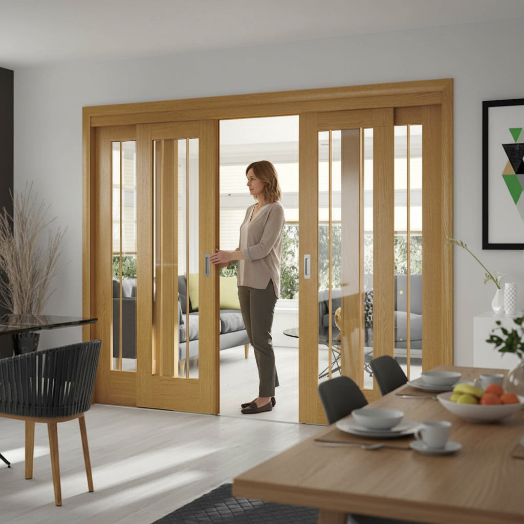 Premium Sliding French Doors with Fixed End Panels - Space-Saving Design for Open-Plan Living, Engineered for Strength and Stability