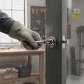Premium Indiana Round Lever Door Handle with Satin Chrome and Polished Chrome Finish for Modern Interiors