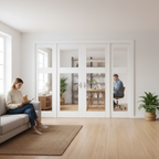 Internal Room Divider Set with Clear Glass Panels in Classic 1930s Design for Timeless Elegance - Image 2