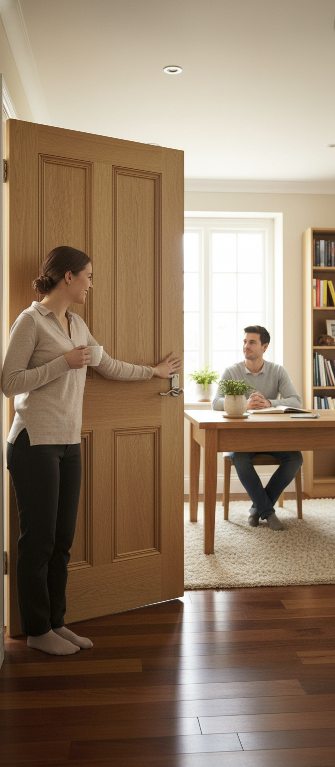 Premium Unfinished Oak Fire Door - 4 Panel Design with Solid Core and FD30 Certification for Enhanced Safety