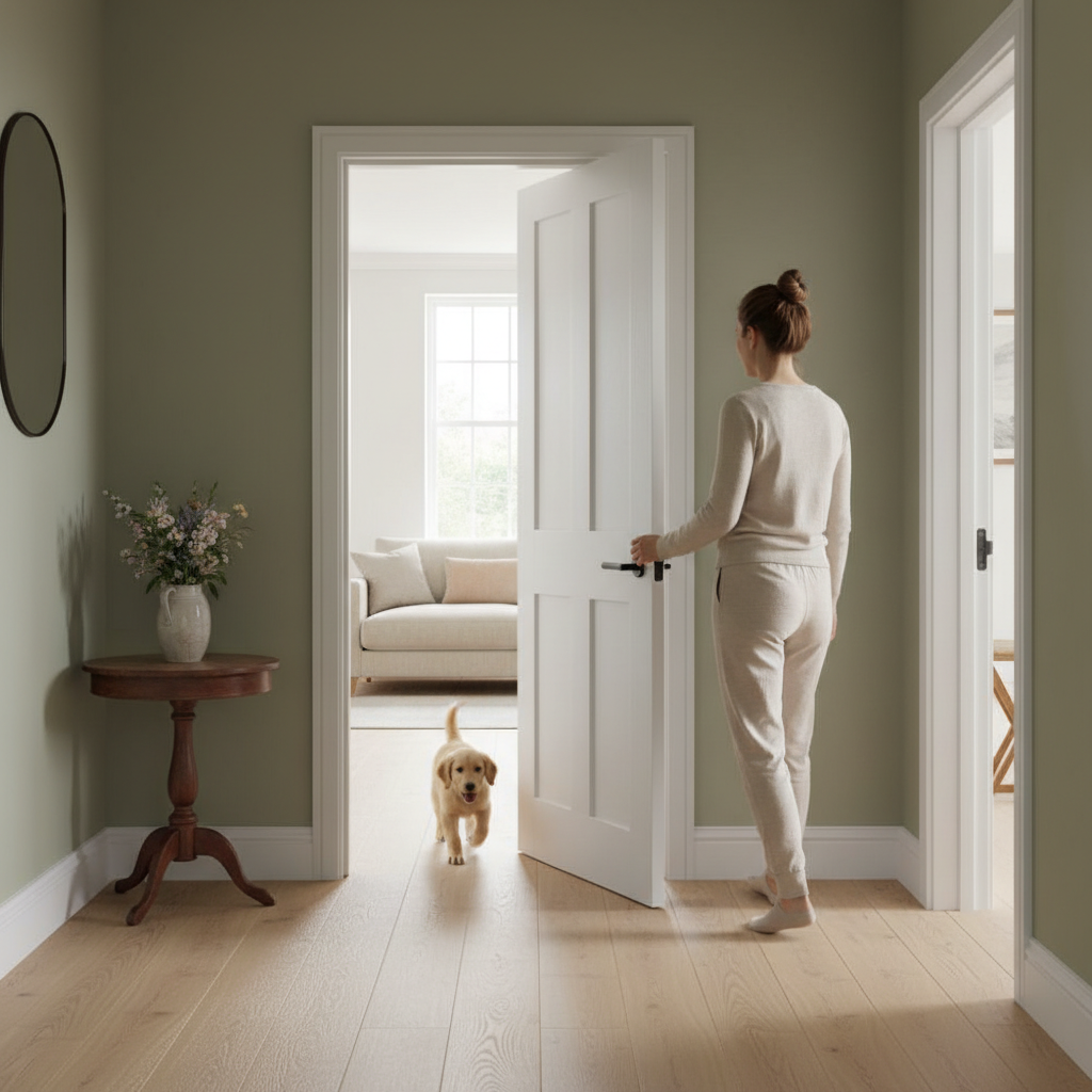 Premium Internal White Primed 4 Panel Door - Engineered Construction, Fire Rated Options, Various Sizes Available