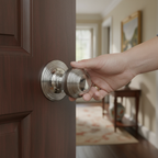 Premium 50mm Round Reeded Mortice Door Knob in Polished Chrome Finish for Elegant Door Hardware - Image 2