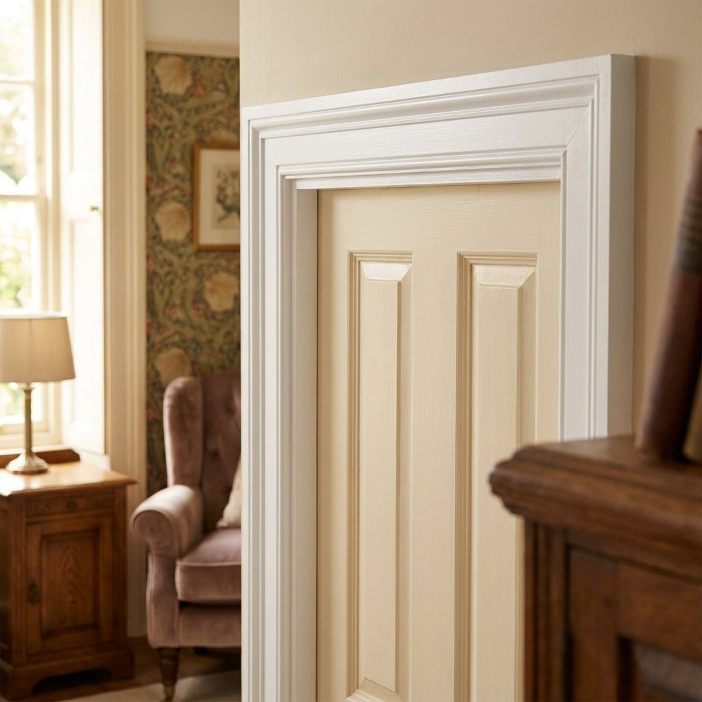 Door Lining Set White Primed 2100mm x 133mm x 18mm for Easy Installation - detail view