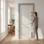 Premium Internal Lifestyle Moulded Textured 2 Panel Arch Door - Lightweight Hollow Core Design with White Primed Finish