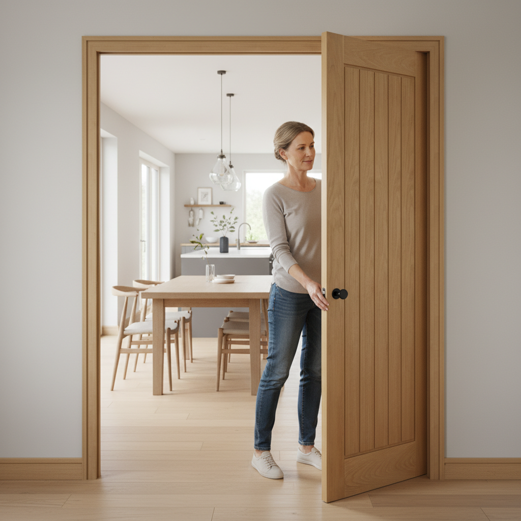 Premium Fully Finished Pocket Door Set with Galvanized Steel Frame and Adjustable Jambs for Easy Installation