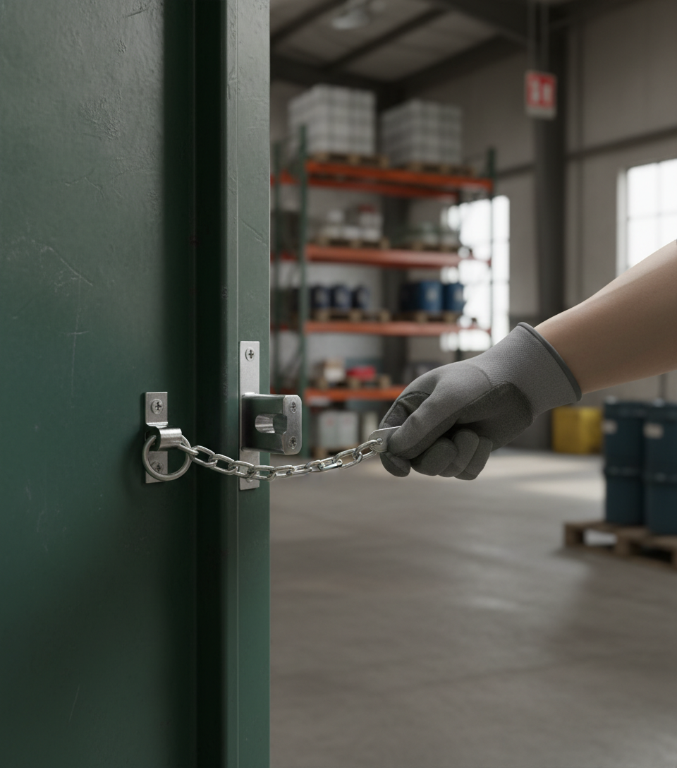 Premium Heavy Duty Door Chain with 180 Newtons Strength and Complete Fixings - High-Quality Professional Grade for Industrial and Commercial Applic...