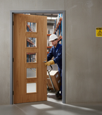 Premium Fully Finished Custom Made FD30 Fire Door with Clear Glazing Options - High-Quality Professional Grade for Industrial and Commercial Applic...