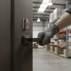 Premium Matt Satin Black Door Handle Pack with Hinges and Tubular Latch for Stylish Home D?or