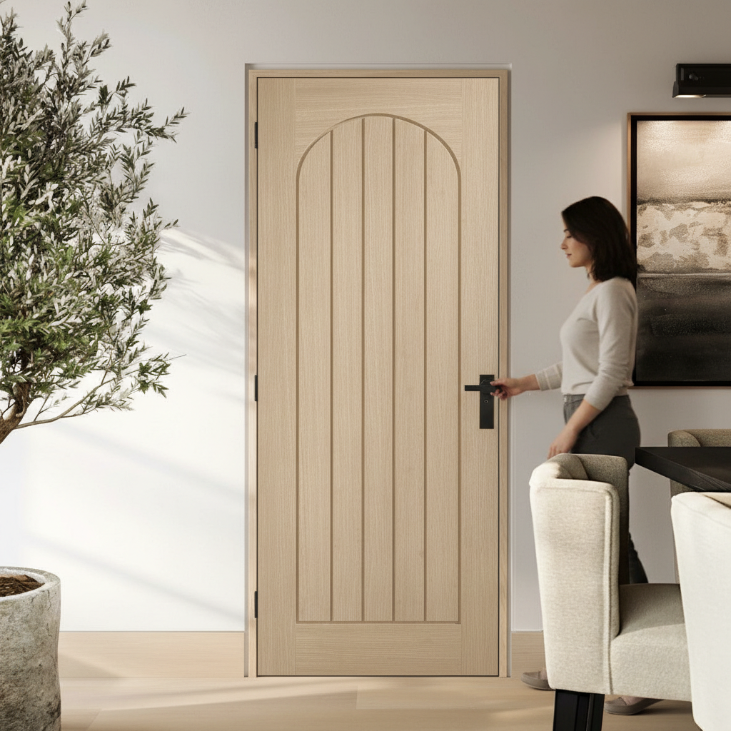 Premium Arched Square Top Internal Door - Fully Finished, Solid Core, Real Oak Lipping, 10 Year Guarantee