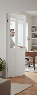 Premium Clear Glazed Internal Door - Modern White Primed Design for Versatile Interiors