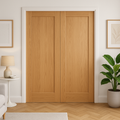Fully Finished Oak Internal Door Pair for Stylish Interiors