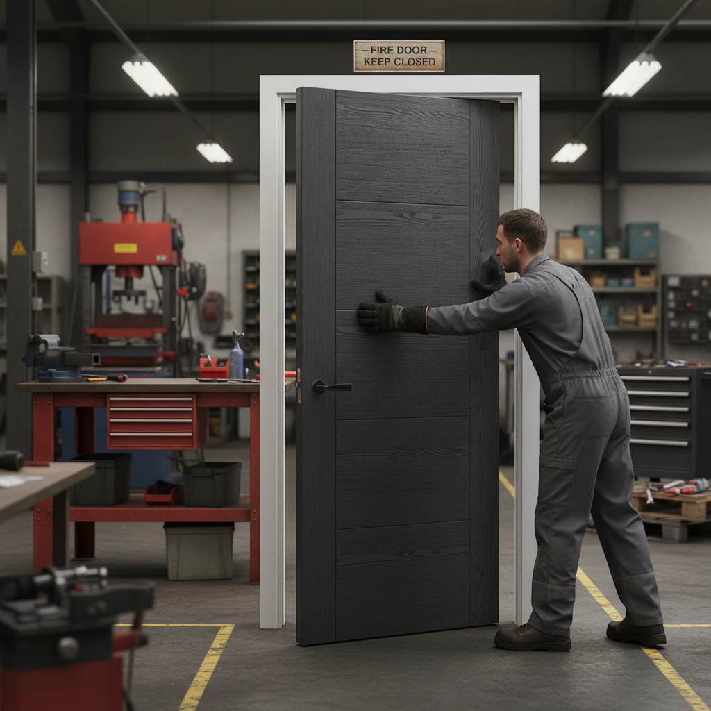 Premium Laminate Internal Fire Door - Modern Design with Low Maintenance and Natural Grain Appearance