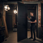 Premium Fully Finished 3 Panel Industrial Studio FD30 Fire Door with 30 Minutes Fire Protection and Matching Hardware - Image 2