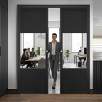 Premium Double Pocket Door System with Galvanised Steel Frame and Adjustable Runners for Space-Saving Solutions