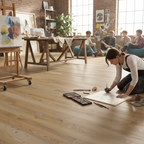 Premium 5mm Embossed Rigid Core Vinyl Flooring with Water-Proof Features and IXPE Underlay for Enhanced Comfort
