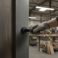 Premium Designer Round Lever Door Handle - Elegant Matt Black Finish with Ecotech Nanotechnology for Enhanced Durability