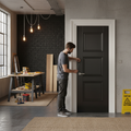 Premium Internal Black Primed Door with Engineered Construction and Detailed Mouldings - Multiple Sizes Available