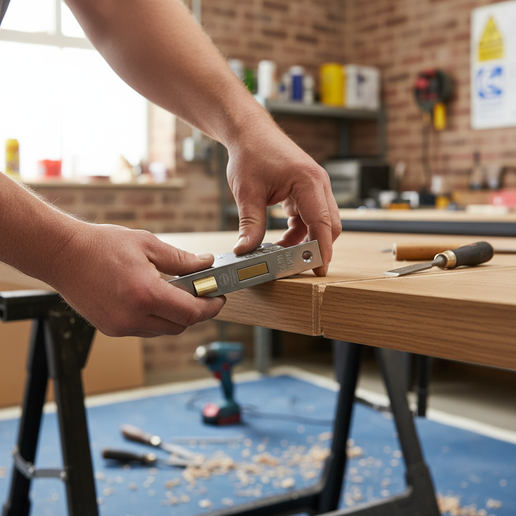 Premium 63mm (2.5'') CE Fire-Rated Bathroom Lock with Satin Chrome Finish and 10-Year Mechanical Guarantee