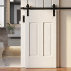 Sliding Door - White Internal Primed Victorian Shaker 4 Panel Solid Core - detail view