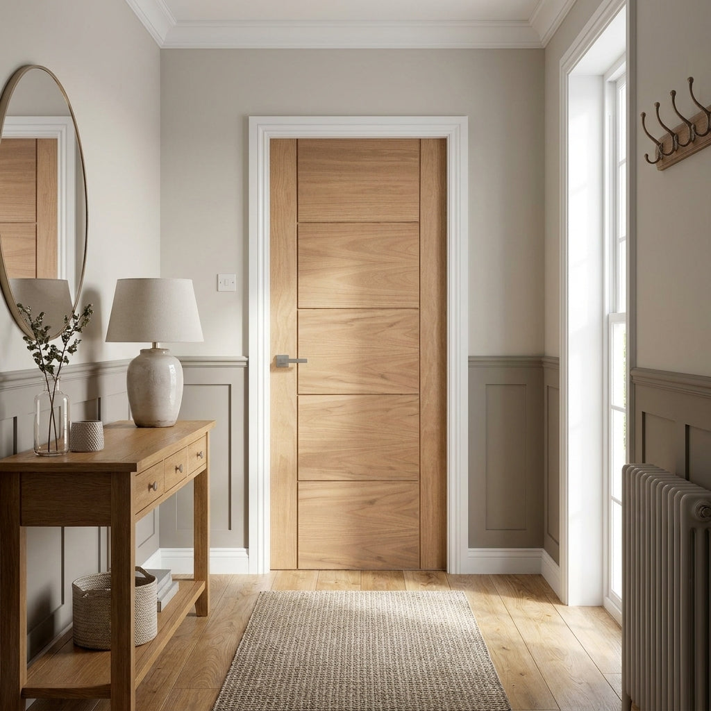 Internal Oak Door Fully Finished Parma 5 Panel Design
