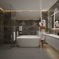 Premium PVC Gloss Waterproof Wall Panelling in Striking Blue Quartz Colour for High-Performance Durability and Ease of Installation