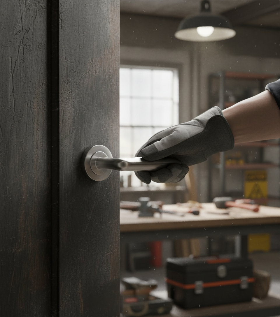 Premium Heavy Duty Lever Handle on Rose with Secure Fixings and Grub Screws for Enhanced Durability