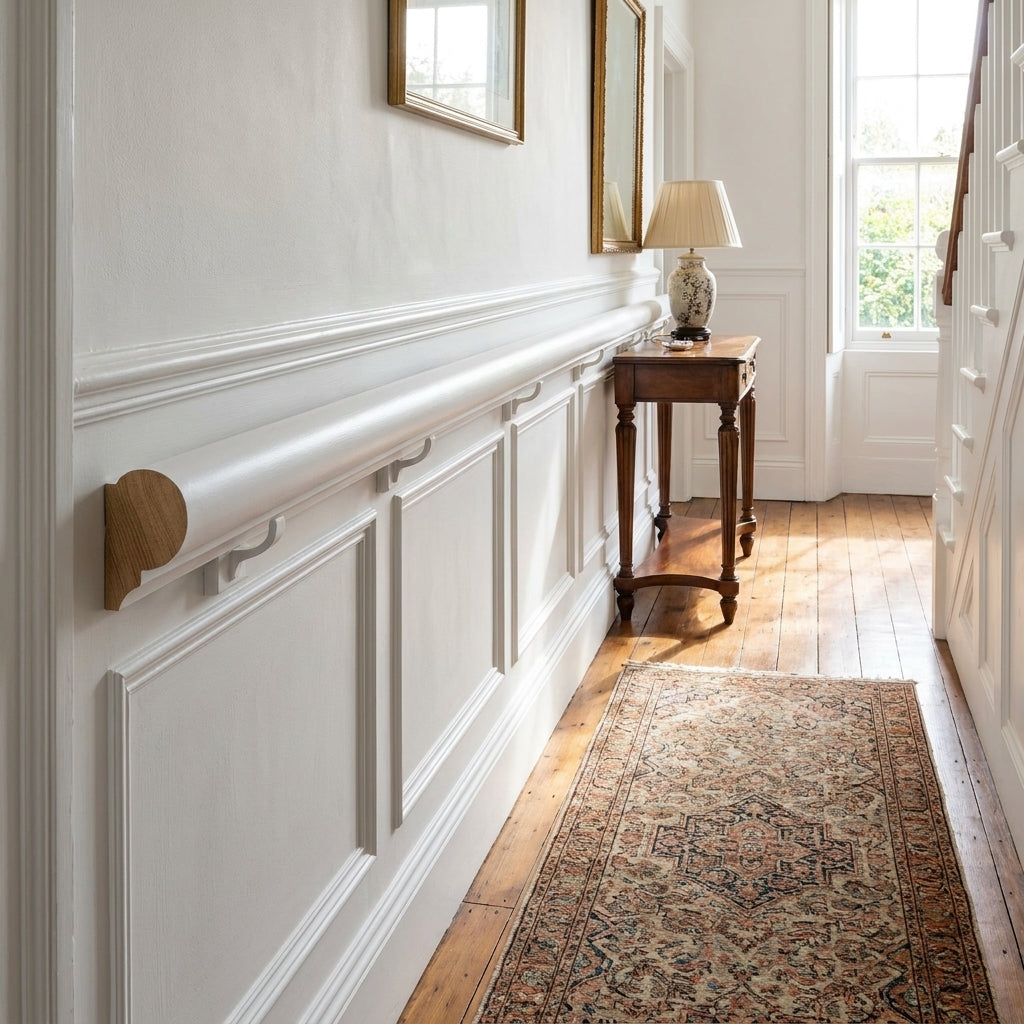 Picture Rail Moulding 20mm x 45mm, White Painted, 2.4m Length