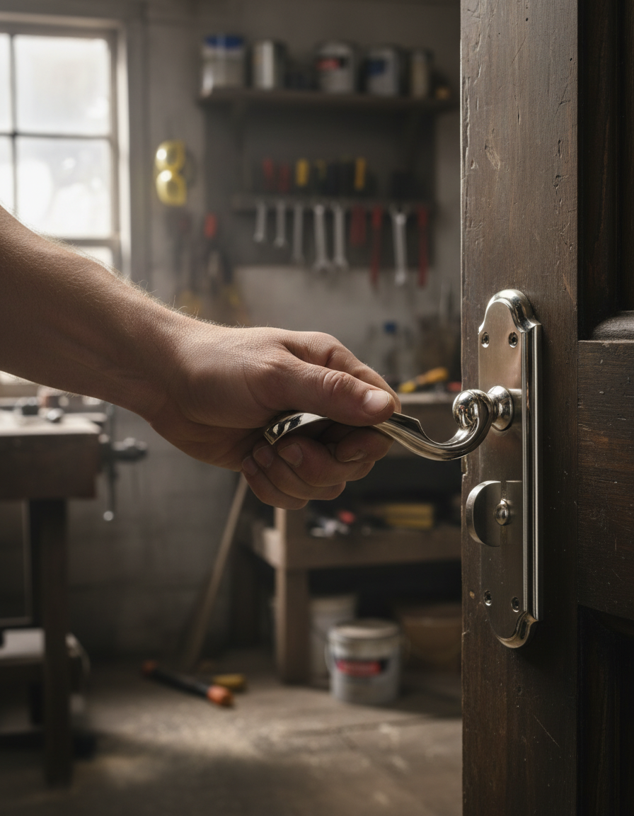 Premium Lever on Backplate Bathroom Lock - Multiple Variants Available for Enhanced Security