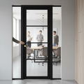 Premium Heavy Duty Pocket Door System with Clear Glazed Door and Galvanised Steel Frame for Seamless Installation