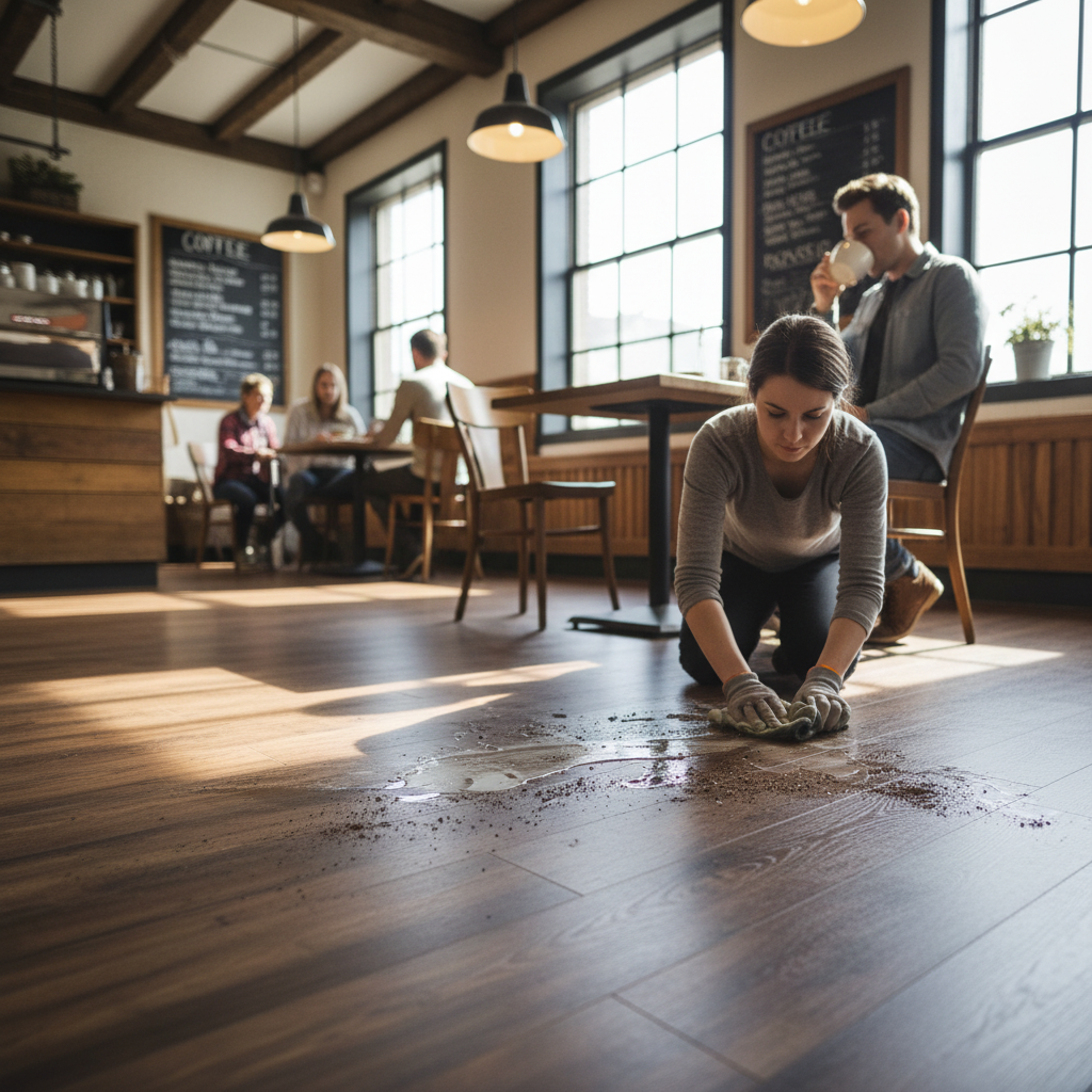 Premium 10mm Handscraped Moisture Resistant Laminate Flooring - Durable and Stylish for Kitchen and Bathroom Use