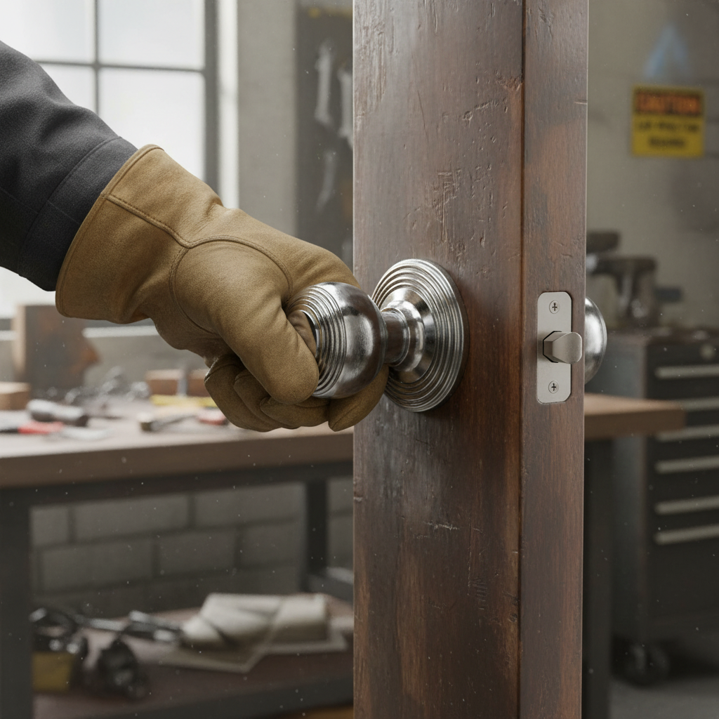 Premium 50mm Round Reeded Mortice Door Knob in Polished Chrome Finish for Elegant Door Hardware