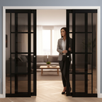 Premium Tinted Glazed Telescopic Pocket Door System with 4 Panel Options for Luxurious Spaces