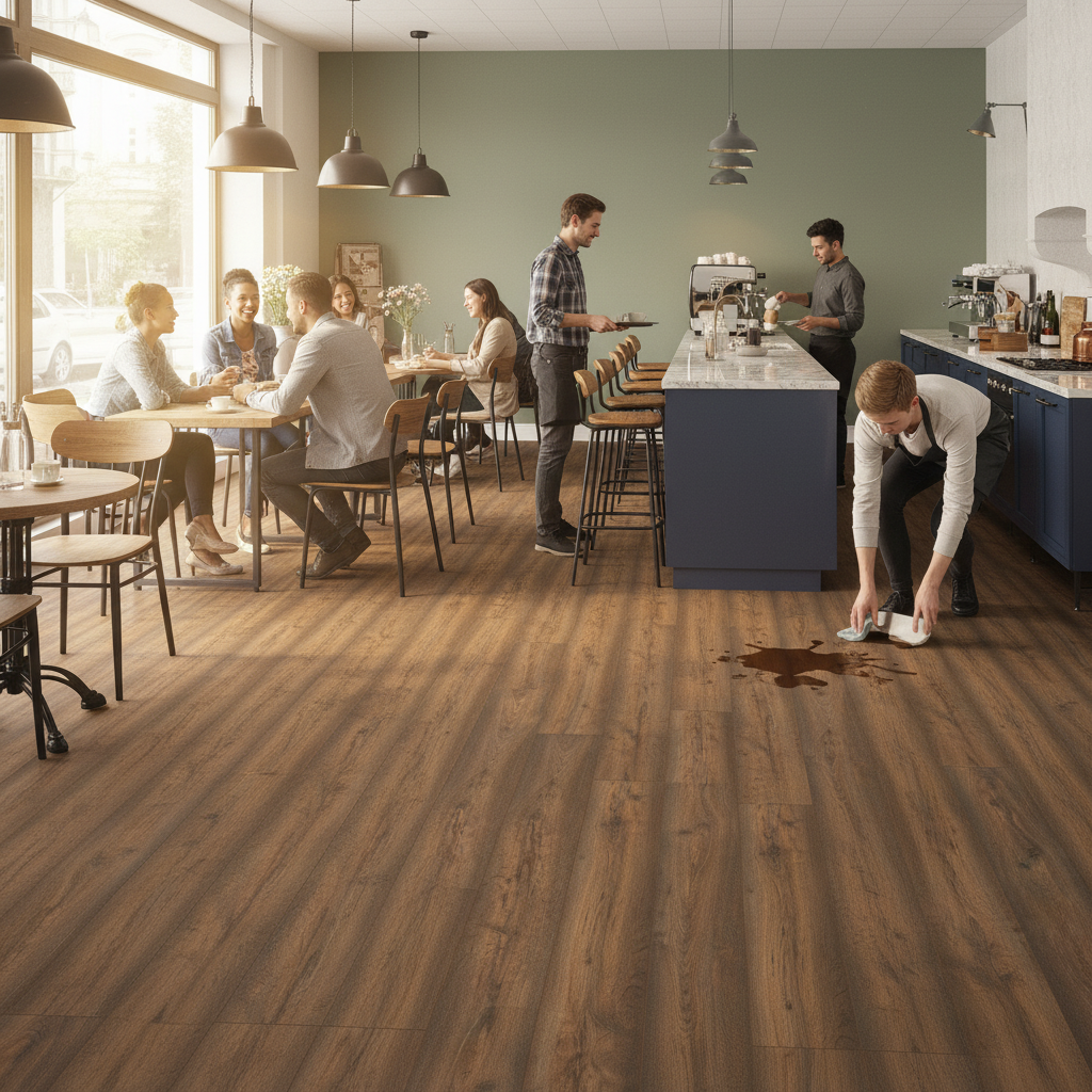 Premium 8mm Laminate Flooring with V-Grooved Edges for a Real Wood Appearance - Water-Resistant and Durable for Humid Areas