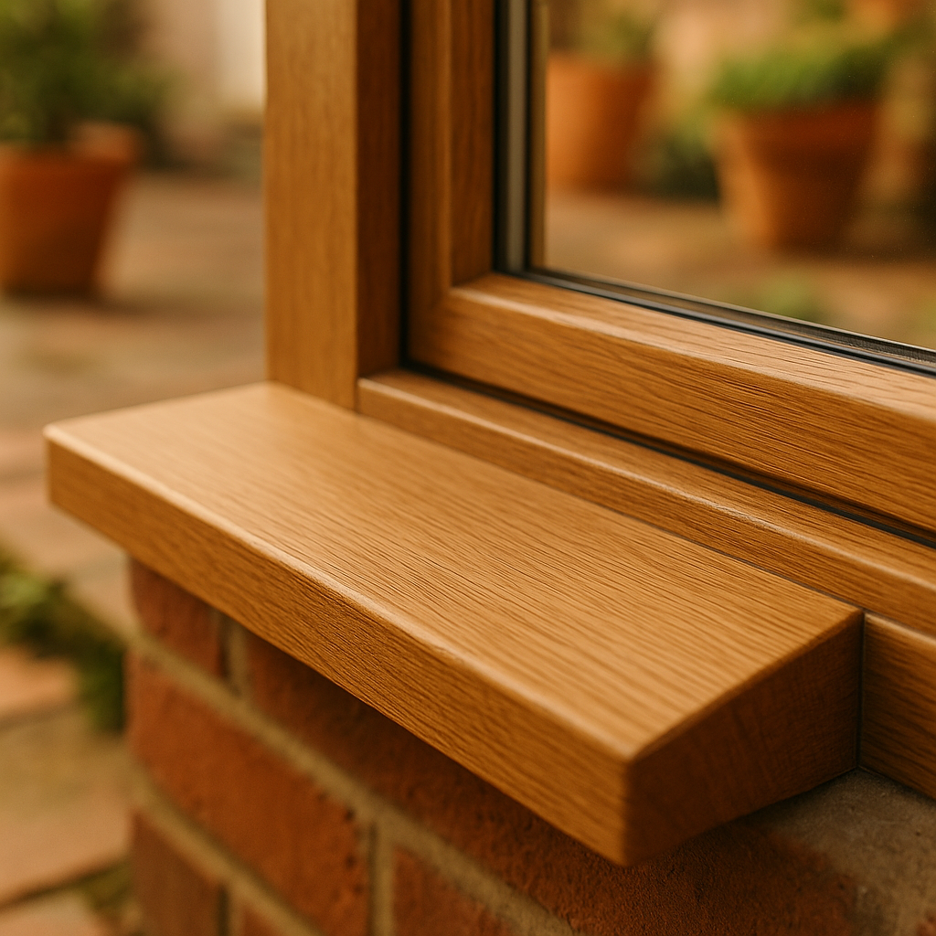 Unfinished Oak Timber Cill for External Use - detail view