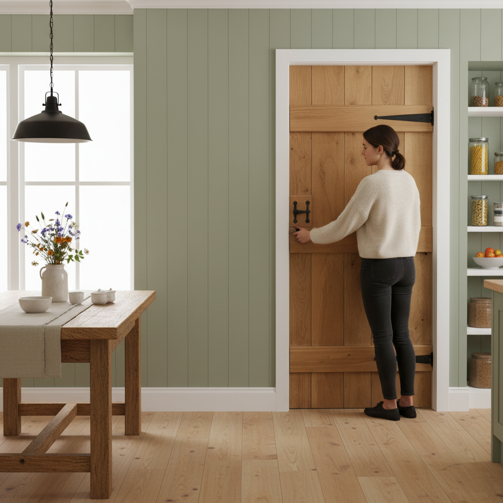 Premium Solid Oak Internal Unfinished Rustic Ledged Door for Enhanced Privacy and Noise Reduction - Image 2