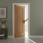 Premium 1 Panel Internal Fire Door with Engineered Construction and Real Oak Lipping, Fully Finished for Hassle-Free Installation