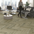 Premium Herringbone 5mm Anti-Microbial Rigid Core Vinyl Flooring with UV Coating for High-Traffic Areas