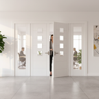 Premium Internal Room Divider Set with Obscure Glass Panels and Pre-Primed Frame for Elegant Interiors