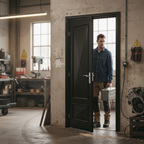 Premium Traditionally Styled 2P Fire Door with Engineered Construction and Half Hour Fire Rating