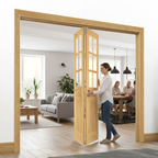 Premium Clear Glazed Room Divider with Top Hung System for Flexible Space Management and Bi-Folding Door Options