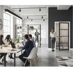 Premium Custom Made Slimstyle Industrial Door 80mm with Clear Glass Glazing and Black Finish