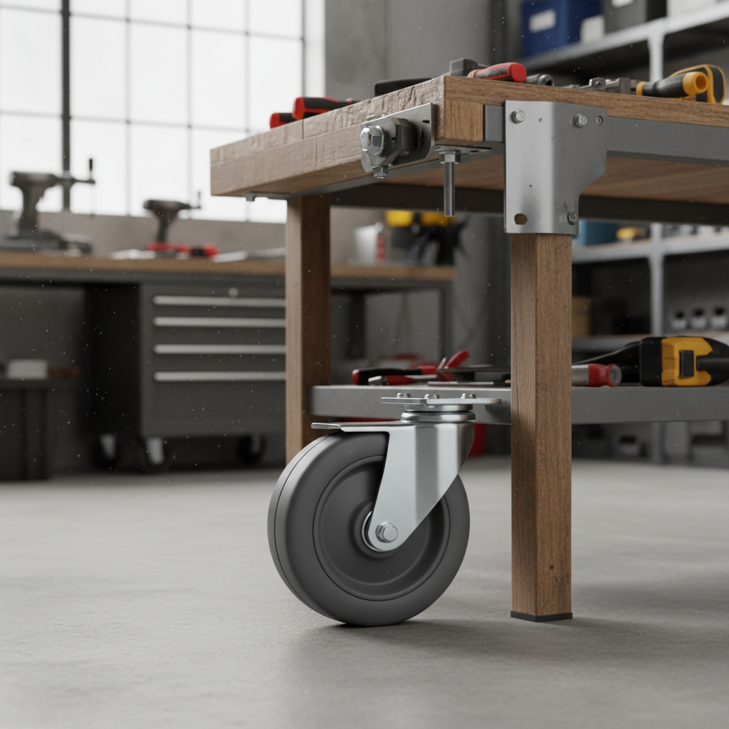 Gray Pressed Steel Castor with Grey Non-Marking Rubber Wheel - Heavy Duty Top Plate | Floor Safe