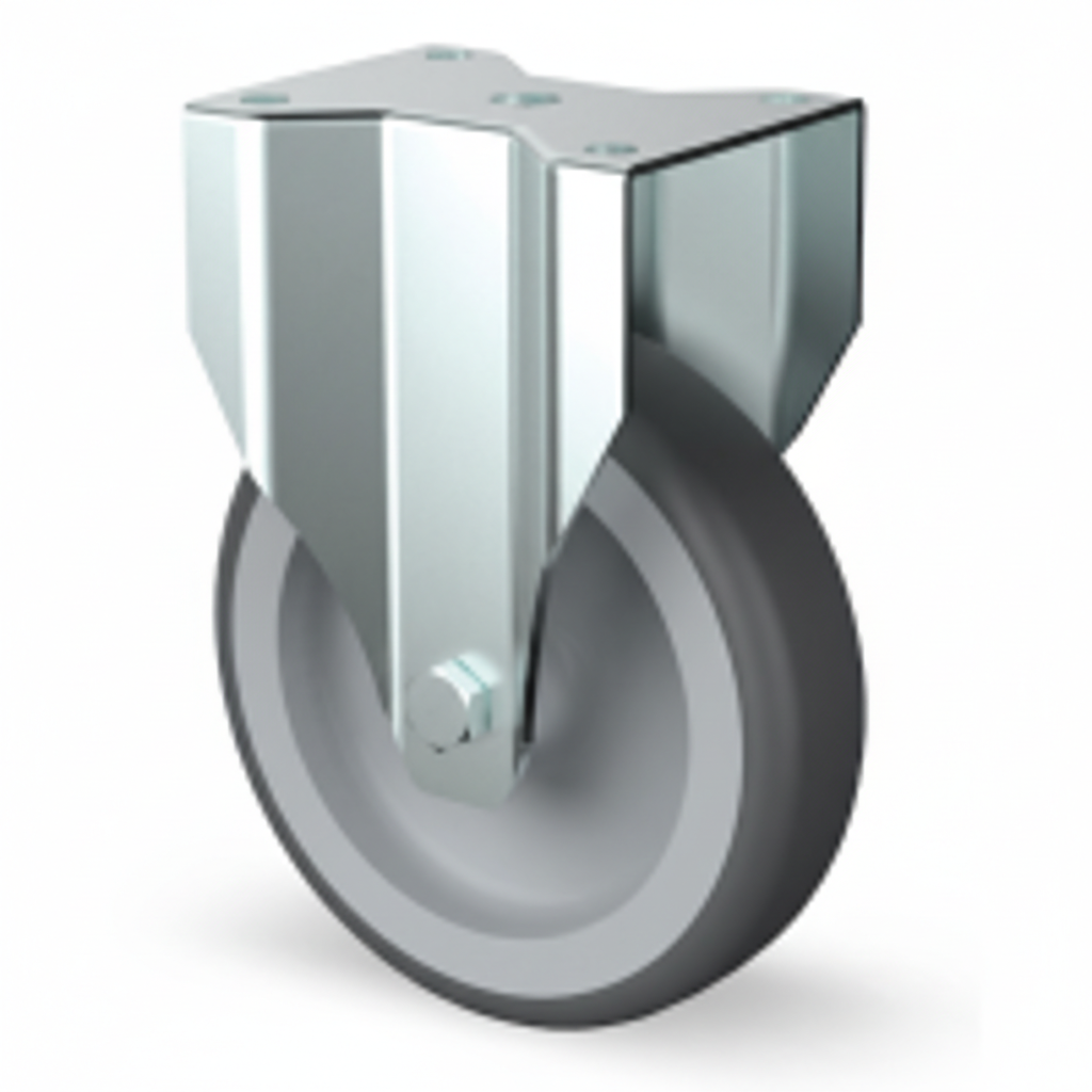 White Smoke Retail Shopping Trolley Castors - Grey Thermoplastic Rubber 60mm to 125mm