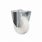 White Smoke White Nylon Wheel Castors - Hygienic Industrial Top Plate 80mm to 200mm